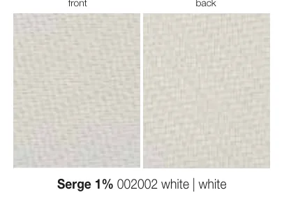 Serge 1% 002002 white | white fabric swatch, front and back