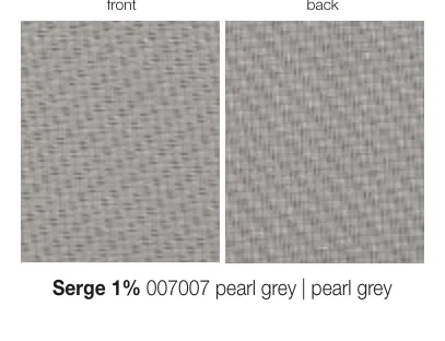 Serge 1% 007007 pearl grey | pearl grey fabric swatch, front and back