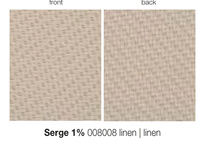 Serge 1% 008008 linen | linen fabric swatch, front and back