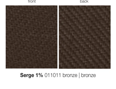 Serge 1% 011011 bronze | bronze fabric swatch, front and back