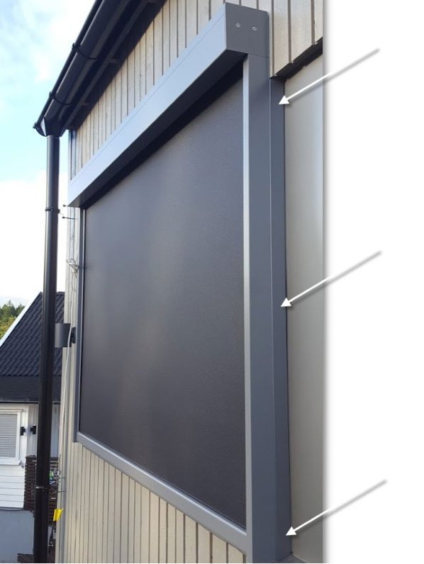 ZIP Screen montert med foring på trefasade