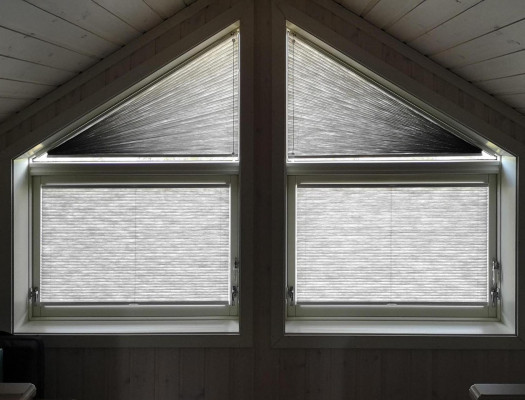 Plisségardin og Duette® gardin - modell AO70