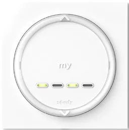 Front av Amy 4 Modes io med my-knapp, fire kanal-LED-er og opp/ned-piler