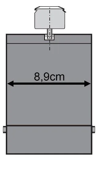 Snitt av lamell med bredde 8,9cm