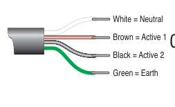 LS40 four-wire cable connections