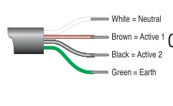 LS40 four-wire cable connections